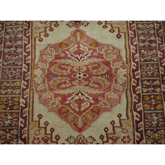 Zabihi Collection Antique Ivory Turkish Scatter Size Rug For Sale - Image 12 of 18