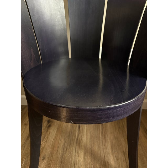 Vintage King Harold Bentwood Flower Chair Miro Harold Ebonized Ink Black 80s VTG For Sale - Image 4 of 12