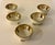 White Antique Hand Painted Nippon Porcelain Footed Salt Cellars, Set of 5 For Sale - Image 8 of 12