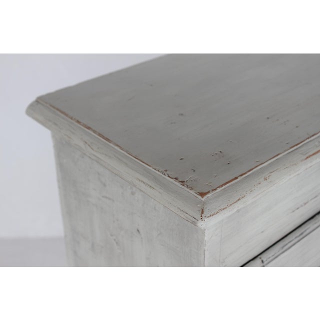 Antique Danish Baroque Storage Cabinet with Light Grey Paint, 1900s For Sale - Image 5 of 13
