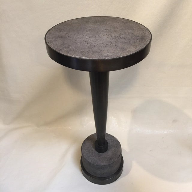 2020s Industrial Concrete Side Table For Sale - Image 5 of 6