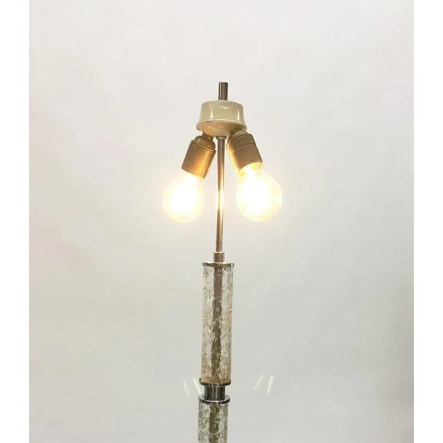 Glass Chrome and Crystal Floor Lamp, 1950s For Sale - Image 7 of 8