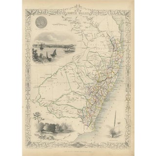 Antique Map of New South Wales by Tallis, 1851 For Sale