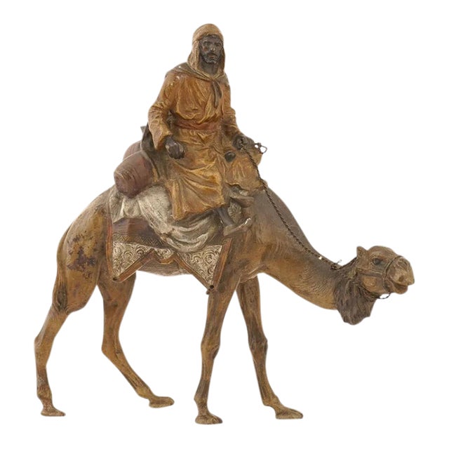 Antique Austrian Bergmann Bronze Bedouin Sculpture For Sale