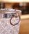 Metal Mid-Century French Cut Crystal Ice Bucket With Silver Ring Handles For Sale - Image 7 of 11