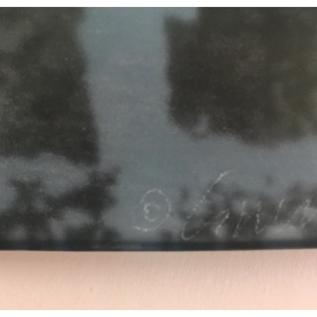 Square Aqua Teal & Gilt Gold Platinum Serving Platter Tray by Renown California Artisan Annieglass For Sale In Monterey, CA - Image 6 of 10