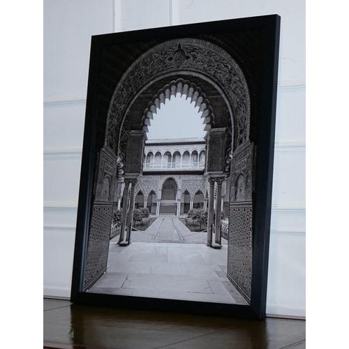 Courtyard of the Maidens in the Real Alcazar in Seville, Print, Framed For Sale - Image 3 of 7