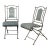 Wrought Iron and Galvanized Aluminum Folding Chairs For Sale