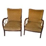 Pair of Armchairs Style of Paulo Buffa C1960 For Sale