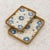 Arts & Crafts Set of Two Blue Flower Rattan Mother-of-Pearl Inlaid Rectangular Trays For Sale - Image 3 of 4