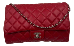 Chanel Red Quilted Leather New Clutch Bag 2013