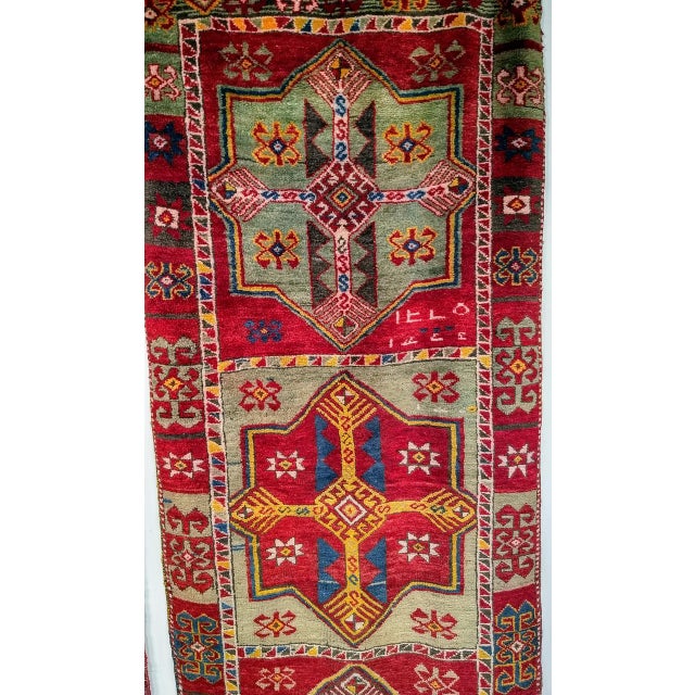 Early 20th Century Turkish Oushak Runner, Hand-Knotted Wool, 3' x 16' For Sale - Image 10 of 16