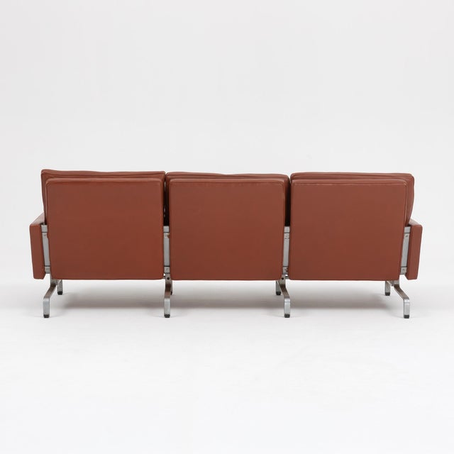 1980s Poul Kjærholm Pk31 Leather Lounge Set for Fritz Hansen, Denmark, 1988 - Set of 4 For Sale - Image 5 of 18