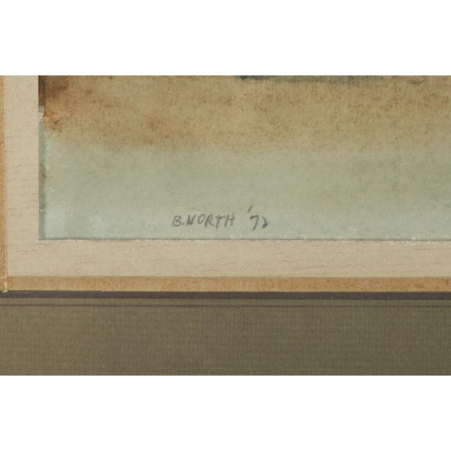 An original watercolor on paper titled “Coney Island Capriccio” by American artist Bruce North (b. 1940), with...