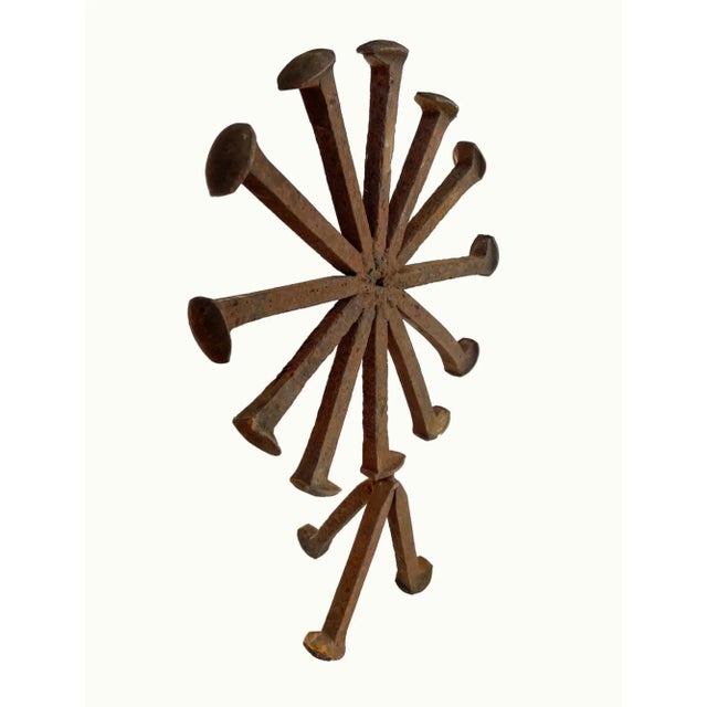 Mid 20th Century Mid Century Iron Folk Art Sculpture For Sale - Image 5 of 6