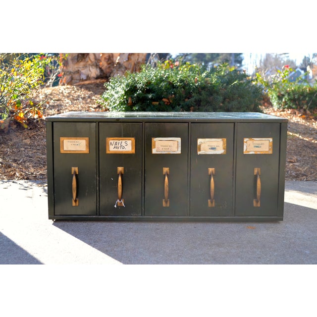 Vintage Green Industrial Vertical File Chairish