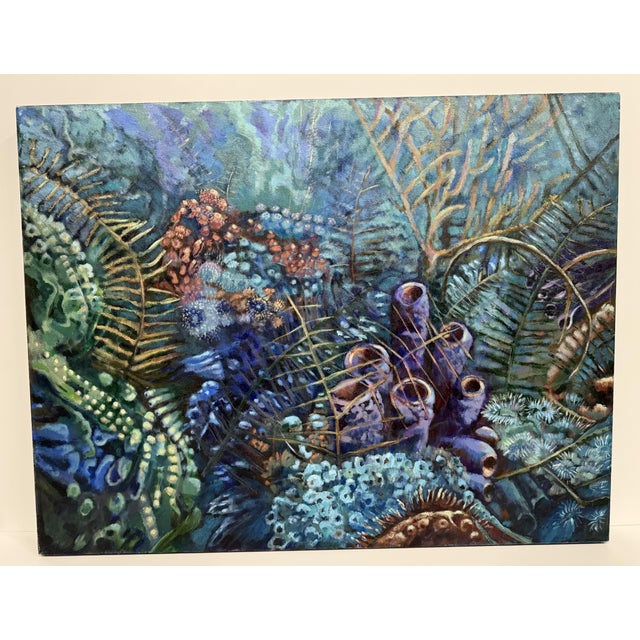 Title: Untitled (Undersea Landscape) Artist: Louise Freshman brown Year: 2000 Medium: Acrylic on Canvas Dimensions: 47" W...