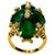 7.5 Carat Natural 4 Oval Cut Emerald & Diamond Flower Ring 18 Karat Yellow Gold, Size 3.75 For Sale - Image 15 of 18