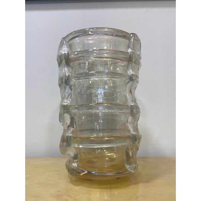 Murano Glass Vase with Pure Gold by Costantini, 1990s For Sale - Image 3 of 11