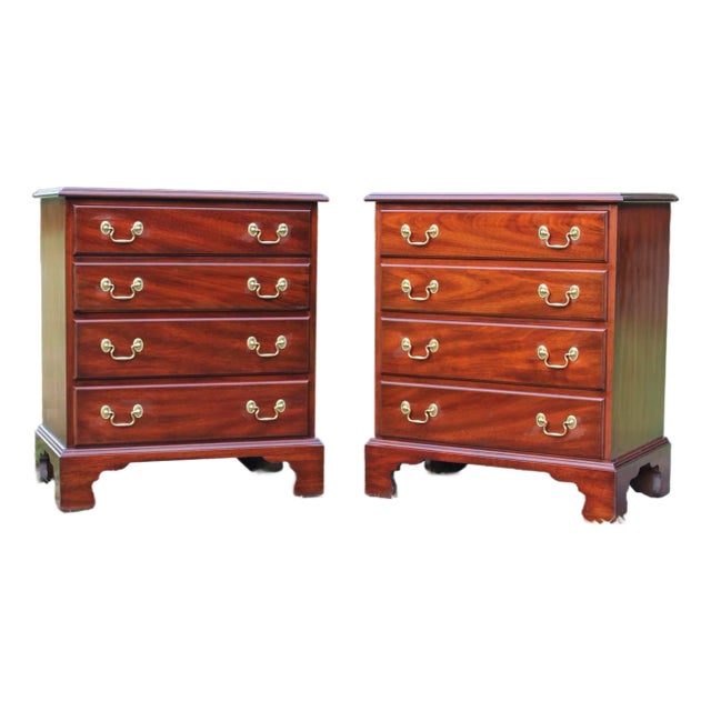 Henkel-Harris Mahogany Nightstands—A Pair For Sale