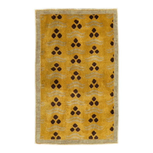 Galerie Shabab Collection Mid-20th Century Turkish Anatolian Deco Throw Rug For Sale
