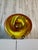 Yellow Vintage Over-Sized Art Glass Bowl / Charger For Sale - Image 8 of 12