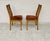 Mid-Century Modern Vintage Wood and Velvet Chairs, 1970s, Set of 2 For Sale - Image 3 of 12