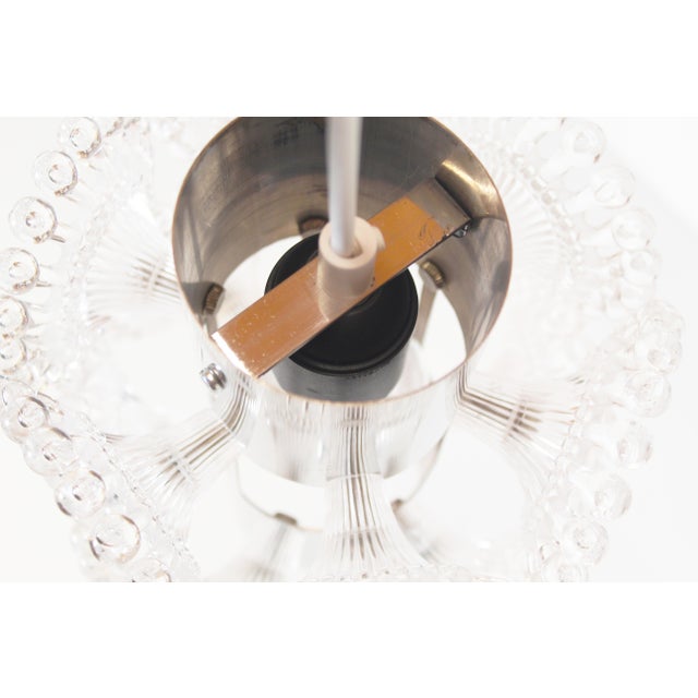 Vintage Chrome Pendant Lamp from Sölken Leuchten, 1970s For Sale - Image 4 of 9
