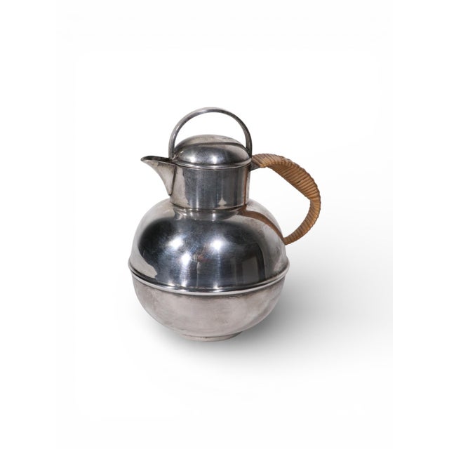 Wood Mid 20th Century Silver Plate Individual Tea Pot by Bernard Rice's Sons / Apollo Model 2134 For Sale - Image 7 of 8