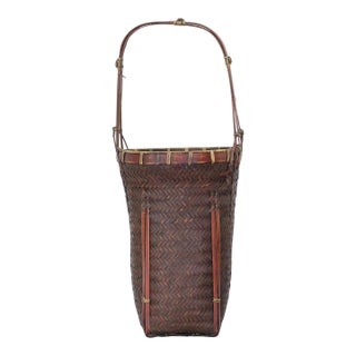 Antique Japanese Ikebana Basket For Sale