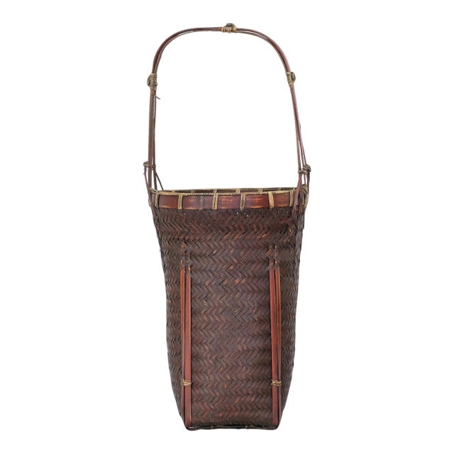 Antique Japanese Ikebana Basket For Sale