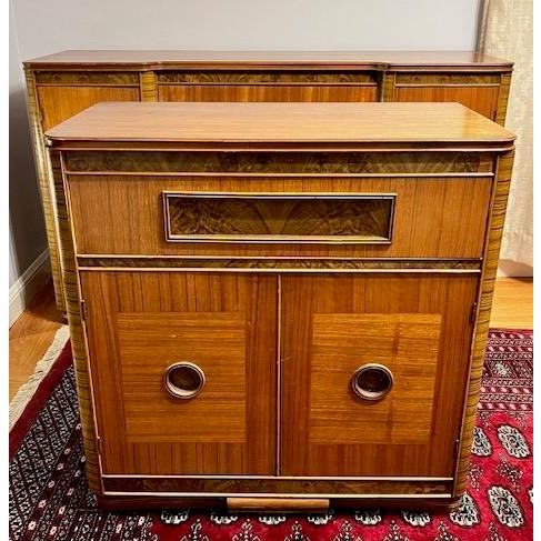 Offering two handsome Art Deco dressers or cabinets for the bedroom, the dining room, or elsewhere. Here we have an...
