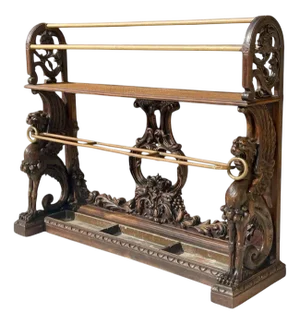 Renaissance Walnut Umbrella, Hat and Accessories Stand