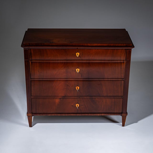 Antique Biedermeier Writing Chest, 1820 For Sale - Image 4 of 14