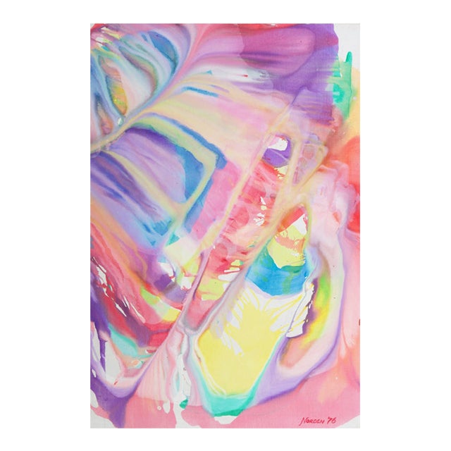 'Organic Abstract' by Frealon Norden Bibbins, 1976, Large Oil by San Francisco Artist, Bay Area Abstraction For Sale