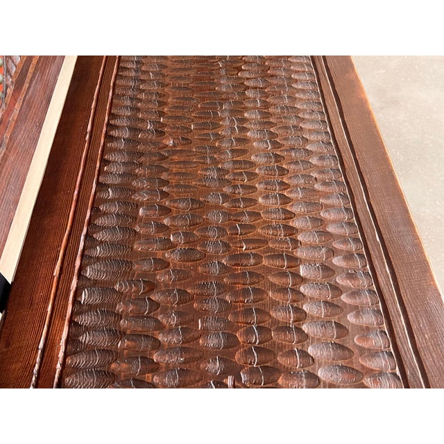 Brown 20th Century Spanish Renaissance Carved Walnut Bench Banquette "Escaño" For Sale - Image 8 of 18