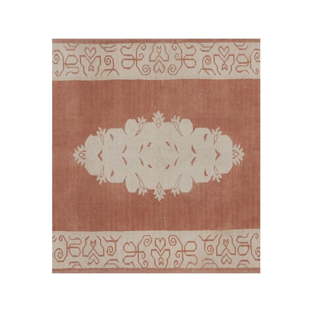 1960s Vintage Sandstone Caucasian Rug 5'7'' X 6'9'' For Sale - Image 5 of 13