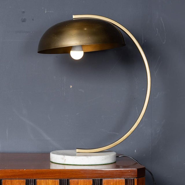 Brass Table Lamp in the style of Christian Dell, 1970s For Sale - Image 4 of 12
