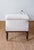 Late 19th Century Edwardian Carved Oak Chaise Longue | Newly Reupholstered in Ivory Linen For Sale - Image 4 of 5