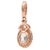 This enchanting, morganite halo pendant boasts surrounding diamonds in a delicate and dainty pave-and-bead setting of...