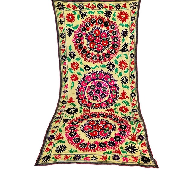 1960s Vintage Suzani Textile For Sale - Image 4 of 5
