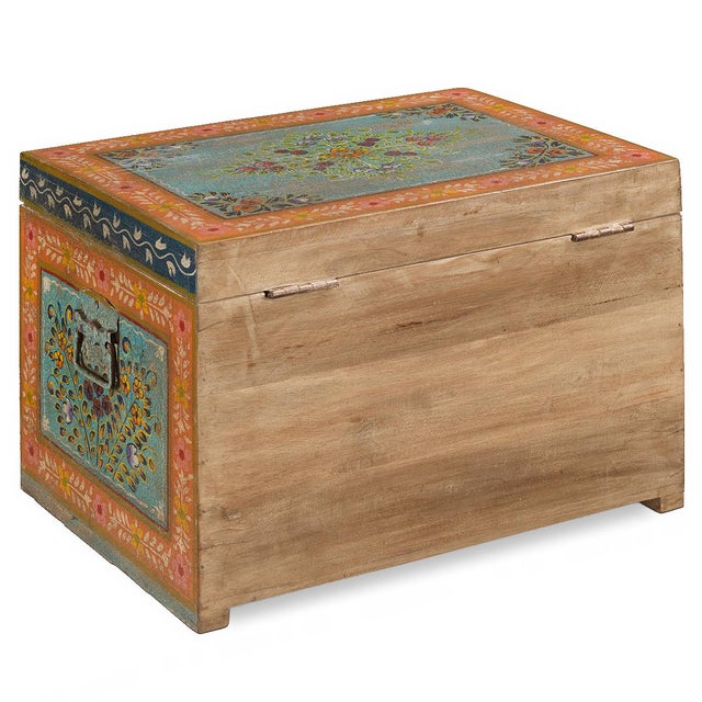 Oriental Wooden Box, 1940s For Sale - Image 3 of 7