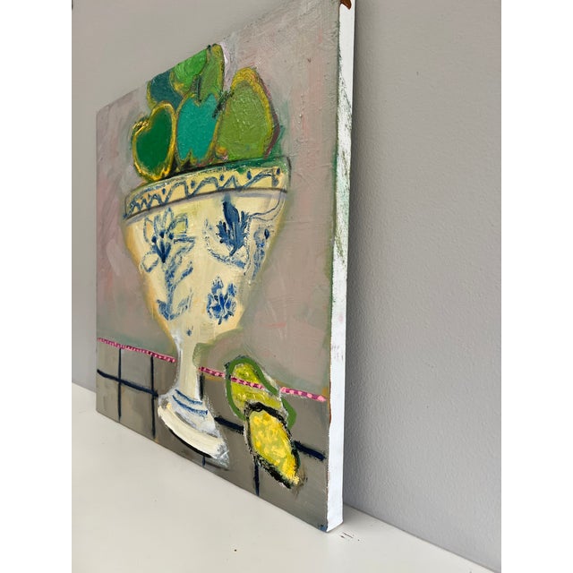 Folk Art "Vintage Compote" Original Painting by Shann Spishak For Sale - Image 3 of 6