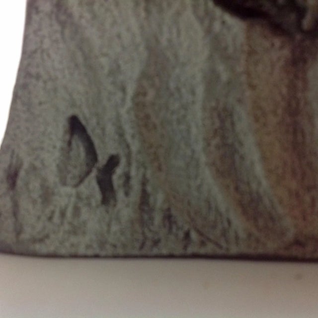 Metal Stately Modernist Eagle Sculpture, Signed DG For Sale - Image 7 of 7