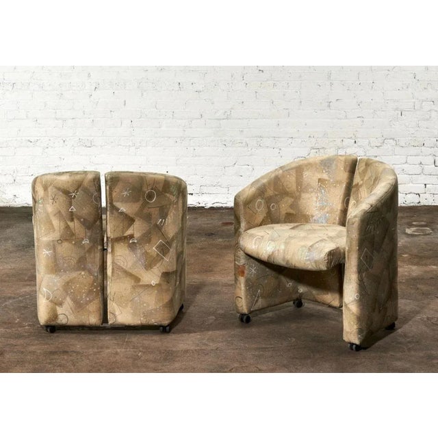 Italian Split Back Barrel Chairs, 1970 For Sale - Image 11 of 11