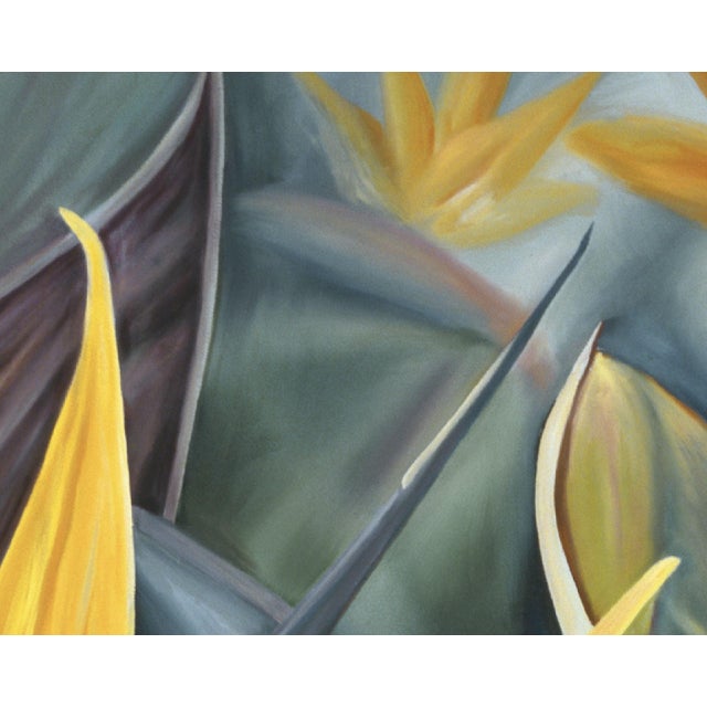 2000s "Bird of Paradise" Large Gallery Wrapped Oil Painting by Judith Moore For Sale - Image 4 of 10