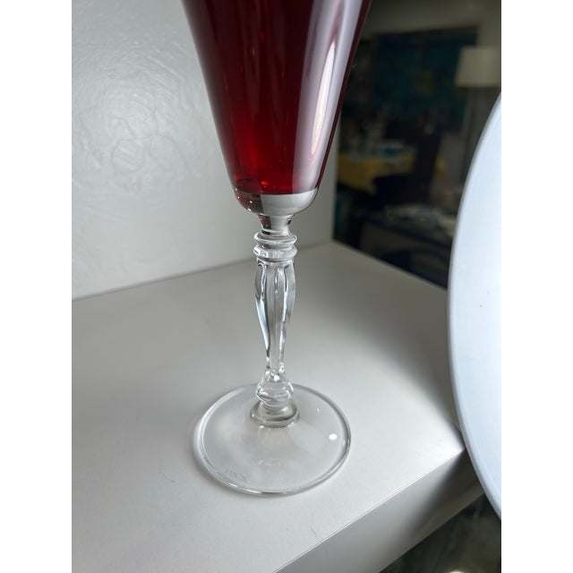 Elevate your celebrations with this stunning set of four Lenox fine glassware. Two are RHYTHM 9 1/8" Gold Rimmed Champagne...