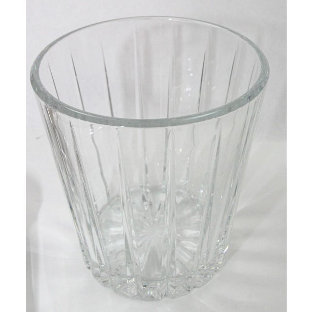 Art Deco Clear Cut Crystal Cocktail Shaker Ice Bucket and Pitcher For Sale - Image 12 of 12