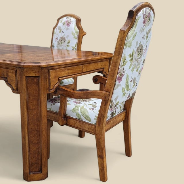 Vintage Hollywood Regency Burl Wood Dining Set, 1970s, Mid-Century Modern, Mid-Century For Sale - Image 10 of 10