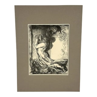 Early 20th Century The Rats Devour Bishop Hatto by Henry Marsh After John La Farge For Sale